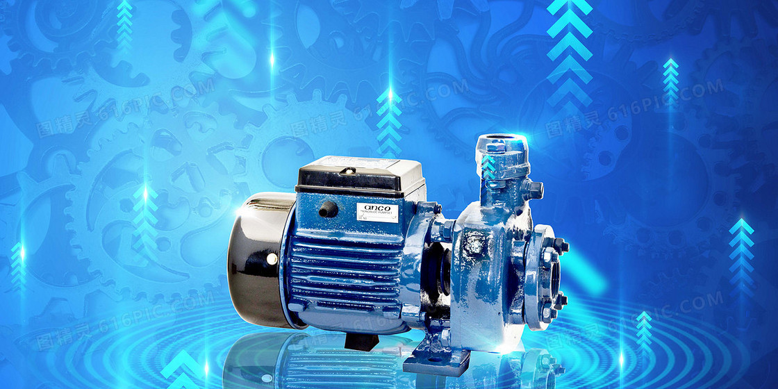 藍色科技工業(yè)機械產(chǎn)品攝影合成背景